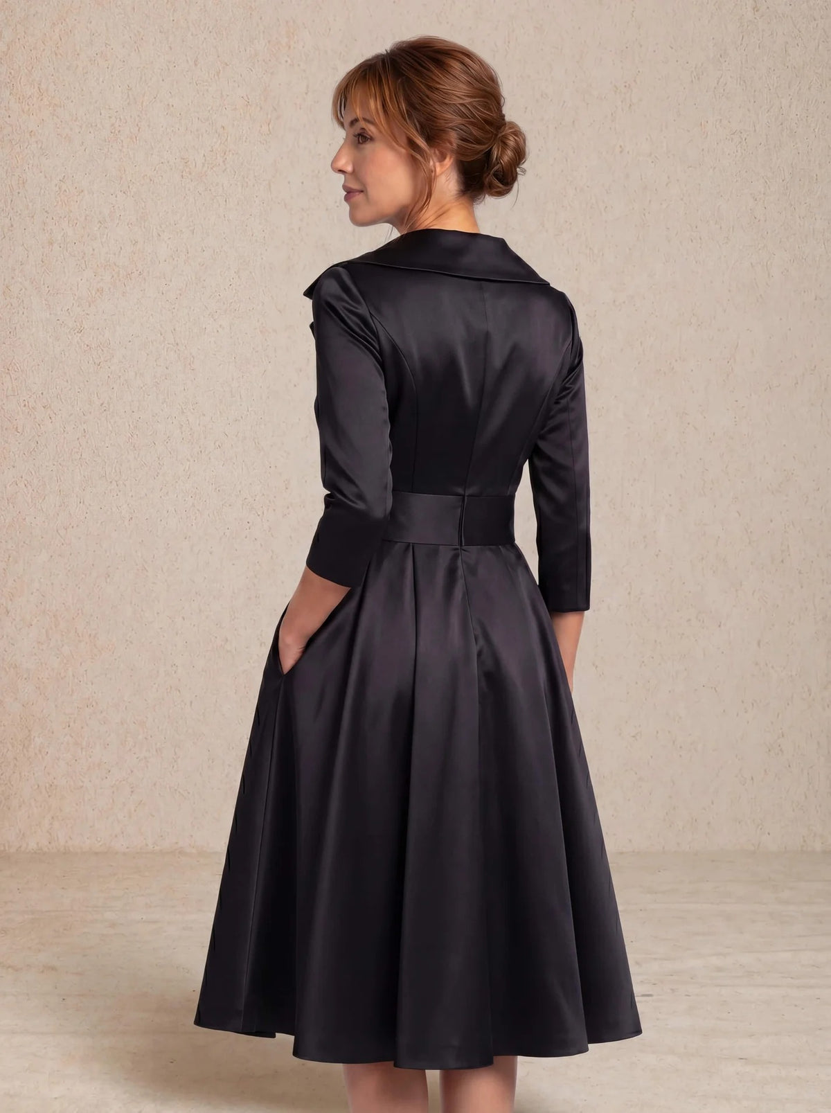 Women's Elegant Satin Midi Dress | Chic, Flowy & Sophisticated Evening Style