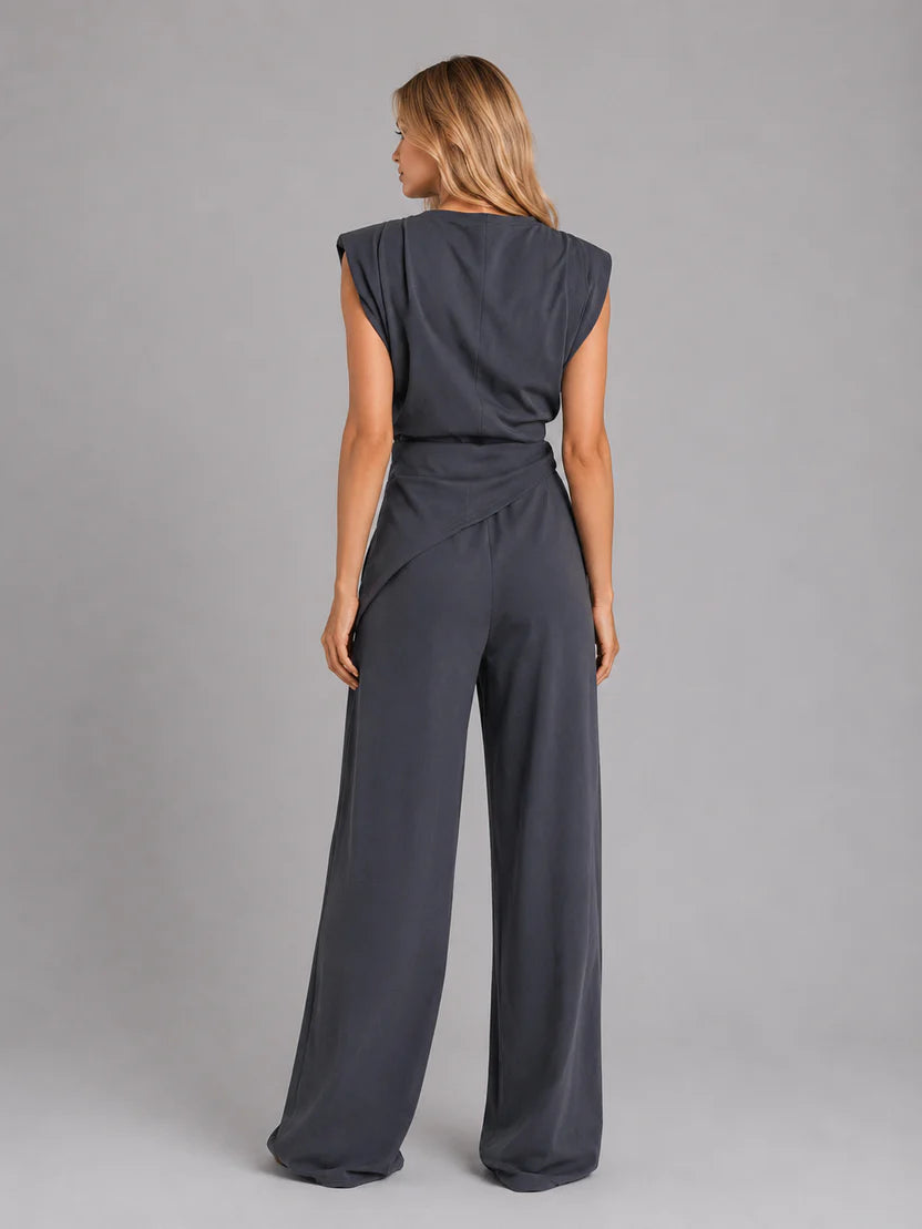 Women's Draped Two-Piece Co-Ord Set | Relaxed, Comfortable & Stylish Lounge Wear