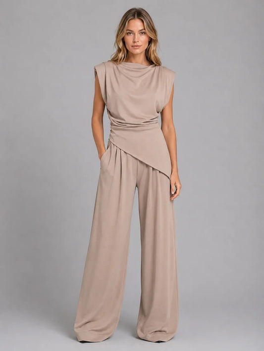 Women's Draped Two-Piece Co-Ord Set | Relaxed, Comfortable & Stylish Lounge Wear