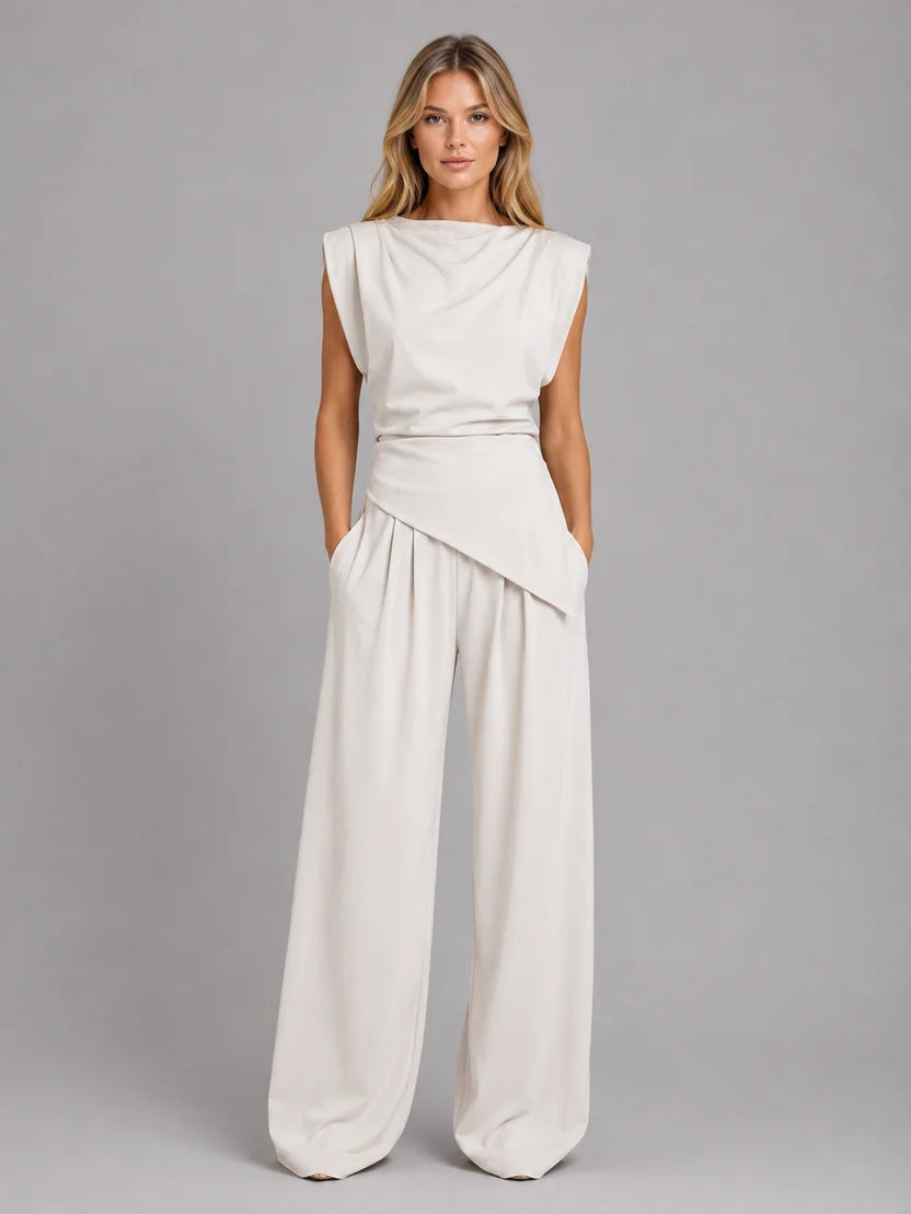 Women's Draped Two-Piece Co-Ord Set | Relaxed, Comfortable & Stylish Lounge Wear