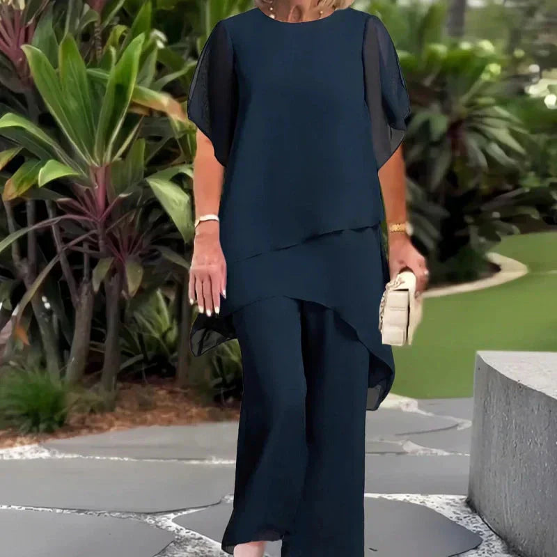 Women's Draped Palazzo Pants | Flowy Wide-Leg Casual Trousers