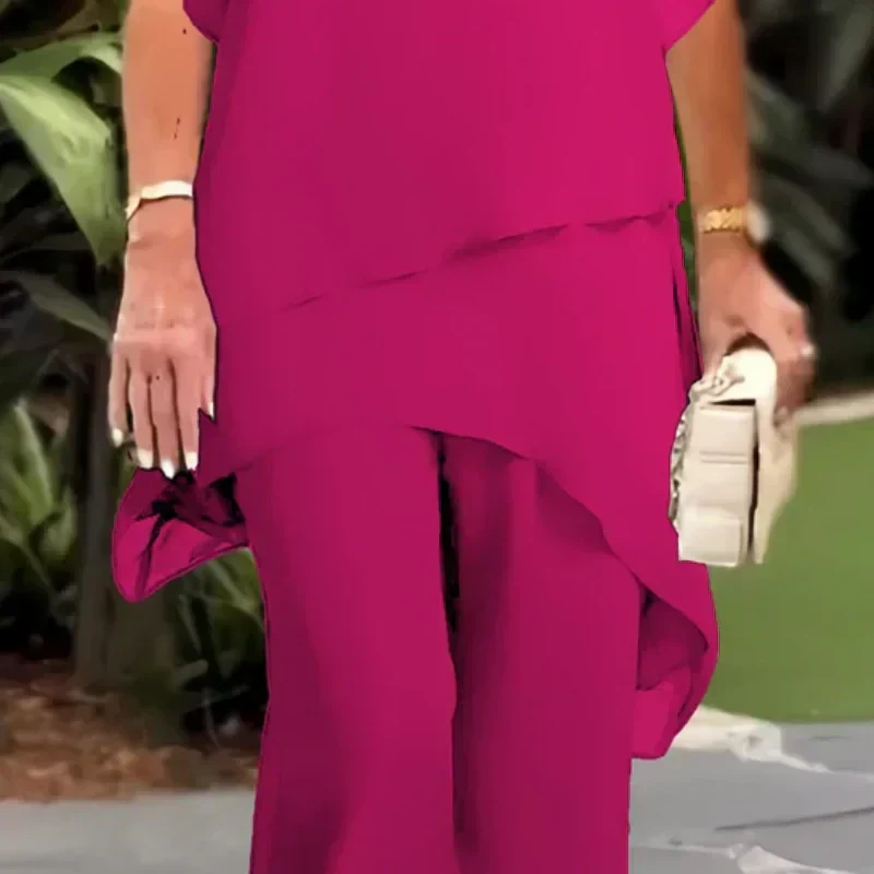 Women's Draped Palazzo Pants | Flowy Wide-Leg Casual Trousers