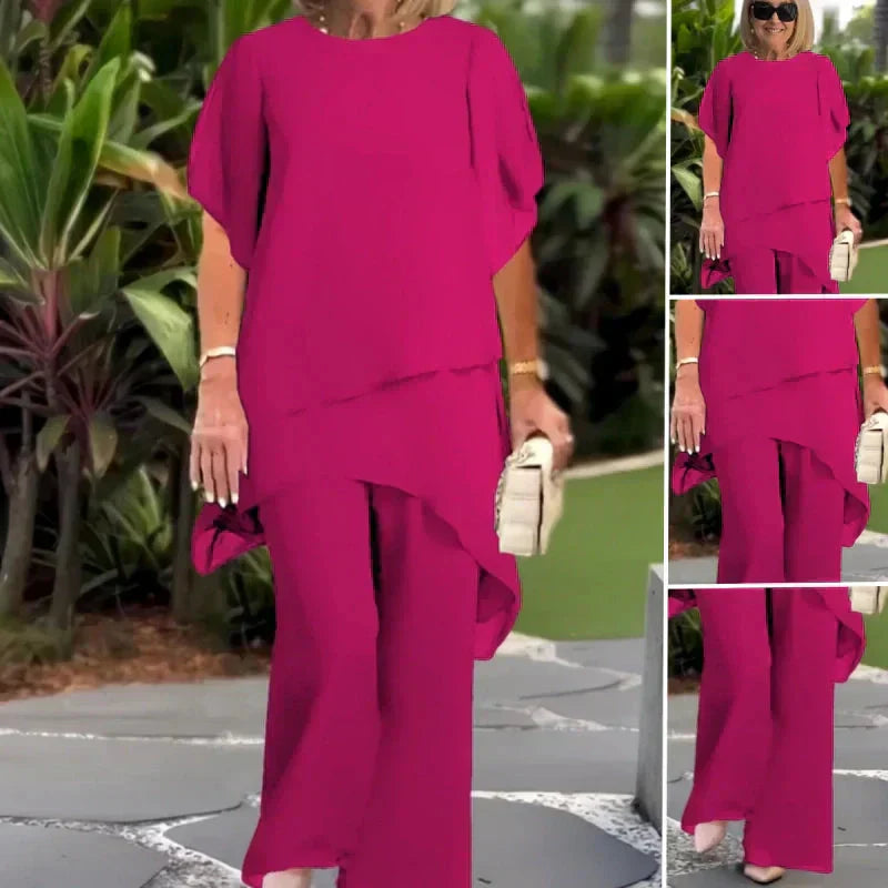 Women's Draped Palazzo Pants | Flowy Wide-Leg Casual Trousers