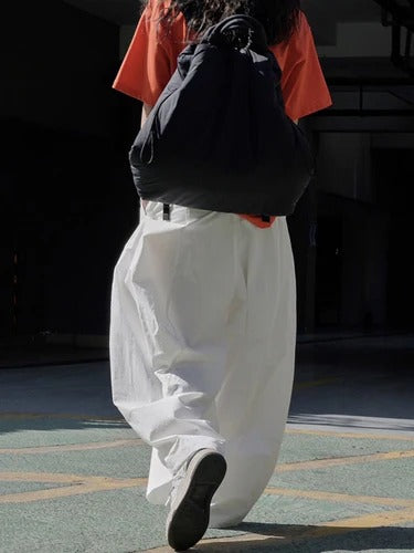 Women's Wide-Leg Split-Joint Casual Pants | Loose Fit Solid Color Trousers