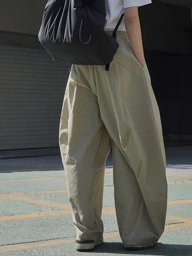 Women's Wide-Leg Split-Joint Casual Pants | Loose Fit Solid Color Trousers