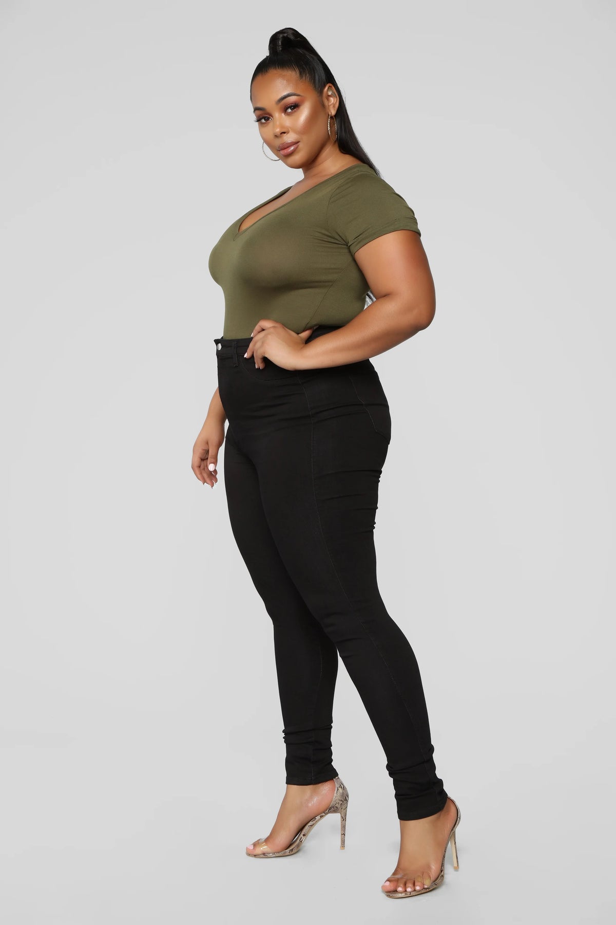 Women's Classic High-Waisted Skinny Jeans | Slim Fit Stretch Denim
